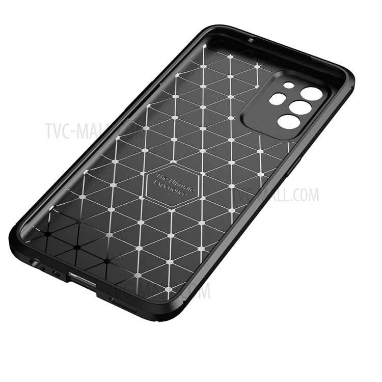 Carbon Fiber Texture Precise Cut-Out TPU Phone Protector Cover for Oppo F19 Pro+ 5G - Black-5