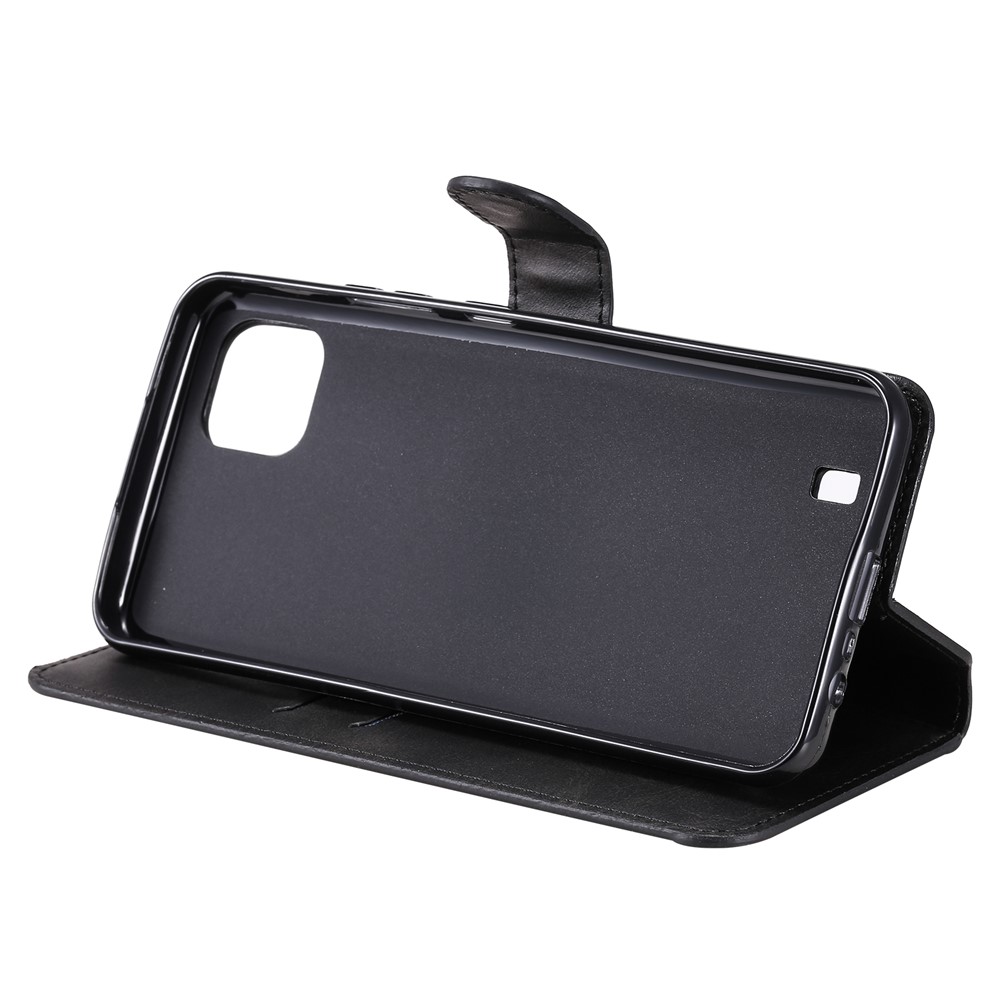 Wallet Stand Flip Leather Phone Case for Realme C20/C21 - Black-9