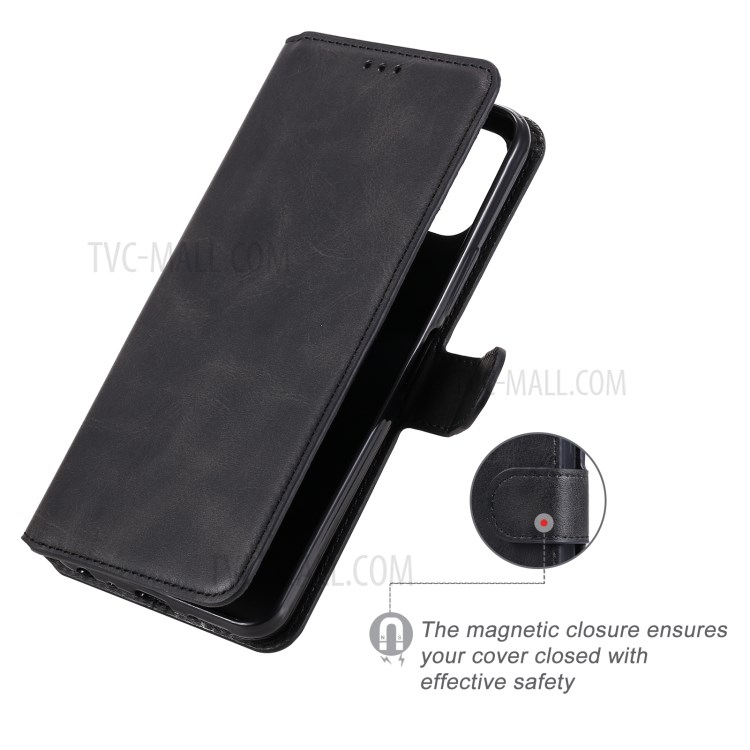 Wallet Stand Flip Leather Phone Case for vivo Y52s/Y31s 5G/iQOO U3 - Black-2