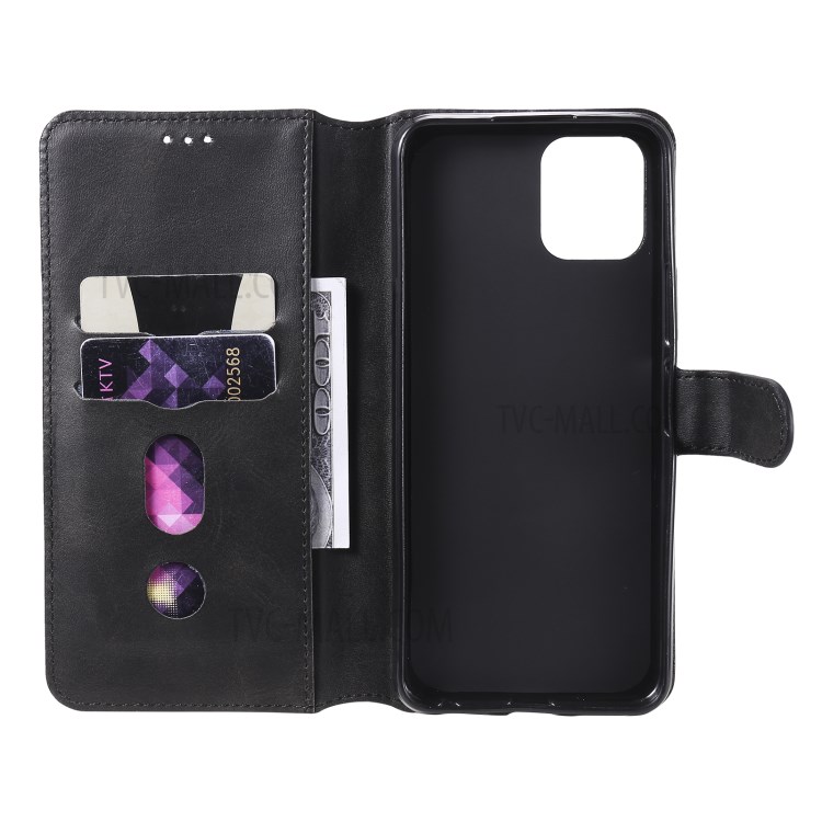 Wallet Stand Flip Leather Phone Case for vivo Y52s/Y31s 5G/iQOO U3 - Black-7