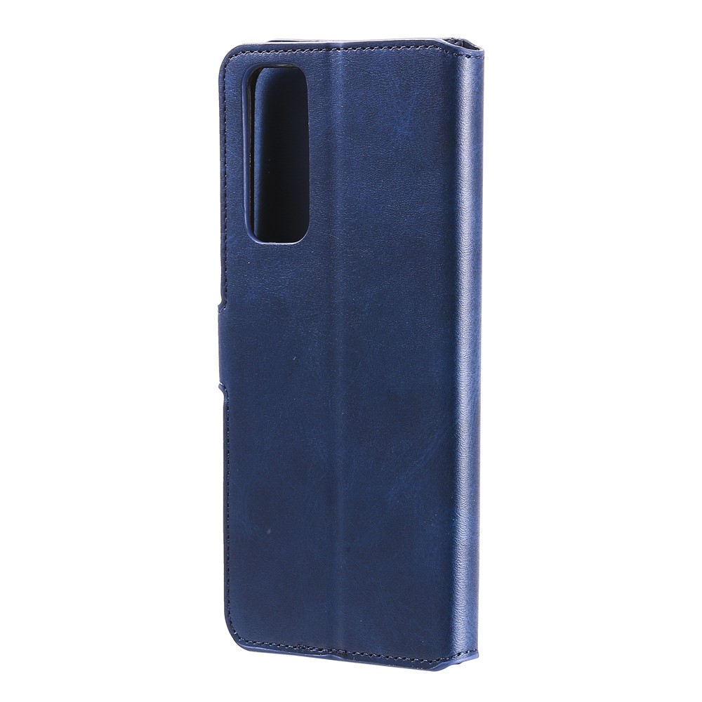 Wallet Stand Full Protection Flip Leather Phone Case for vivo Y51 (2020, September)/Y51 (2020, December)/Y31 (2021) - Blue-10
