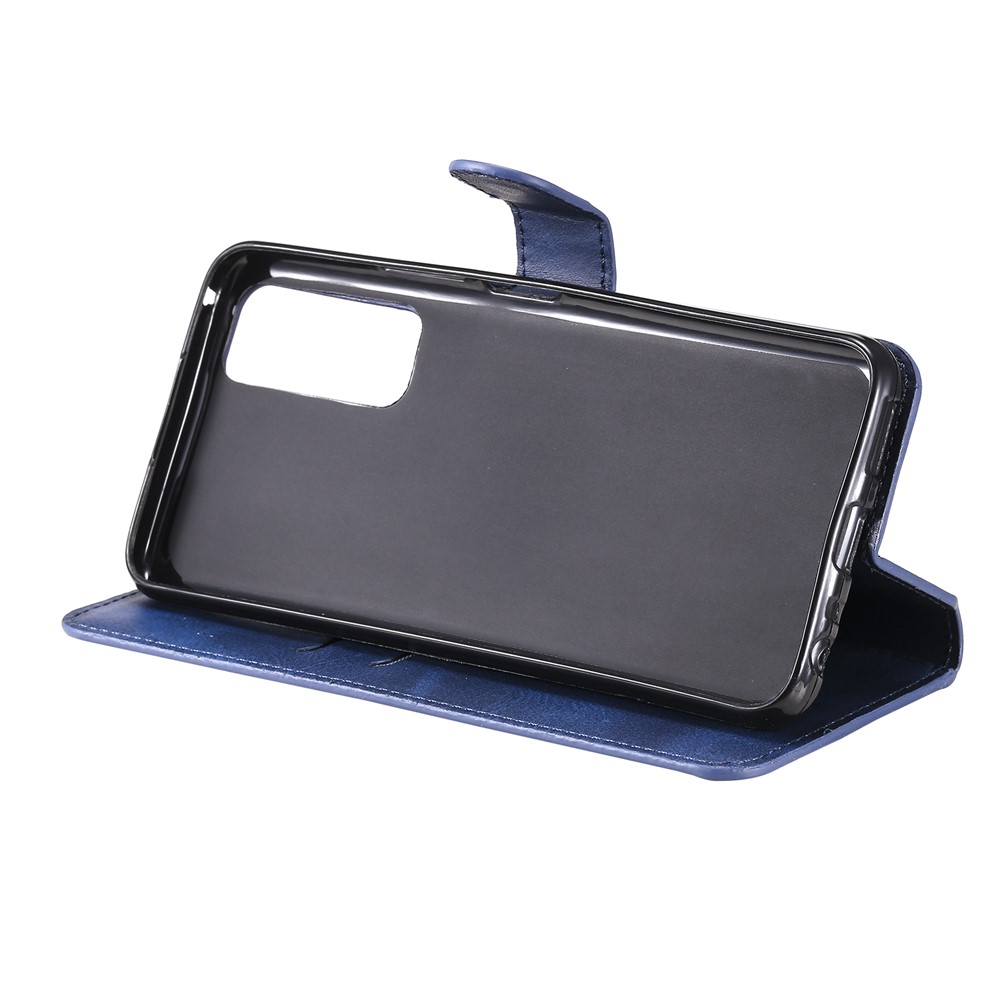 Wallet Stand Full Protection Flip Leather Phone Case for vivo Y51 (2020, September)/Y51 (2020, December)/Y31 (2021) - Blue-6