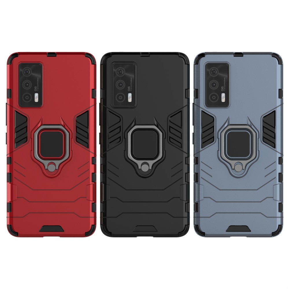 Well-Protected Cool Guard PC + TPU Combo Kickstand Hybrid Phone Cover Case for vivo iQOO Neo5 - Black-10