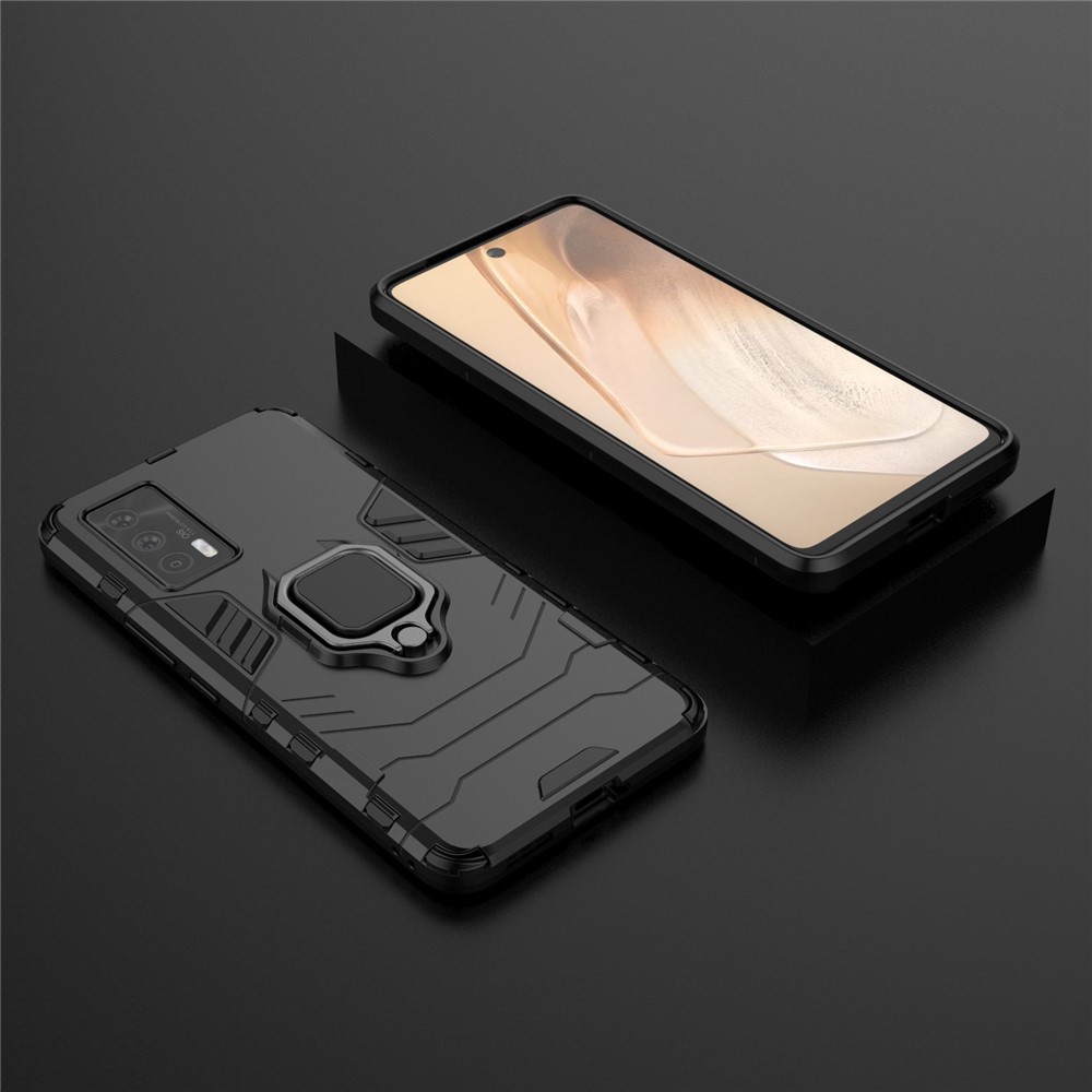 Well-Protected Cool Guard PC + TPU Combo Kickstand Hybrid Phone Cover Case for vivo iQOO Neo5 - Black-9