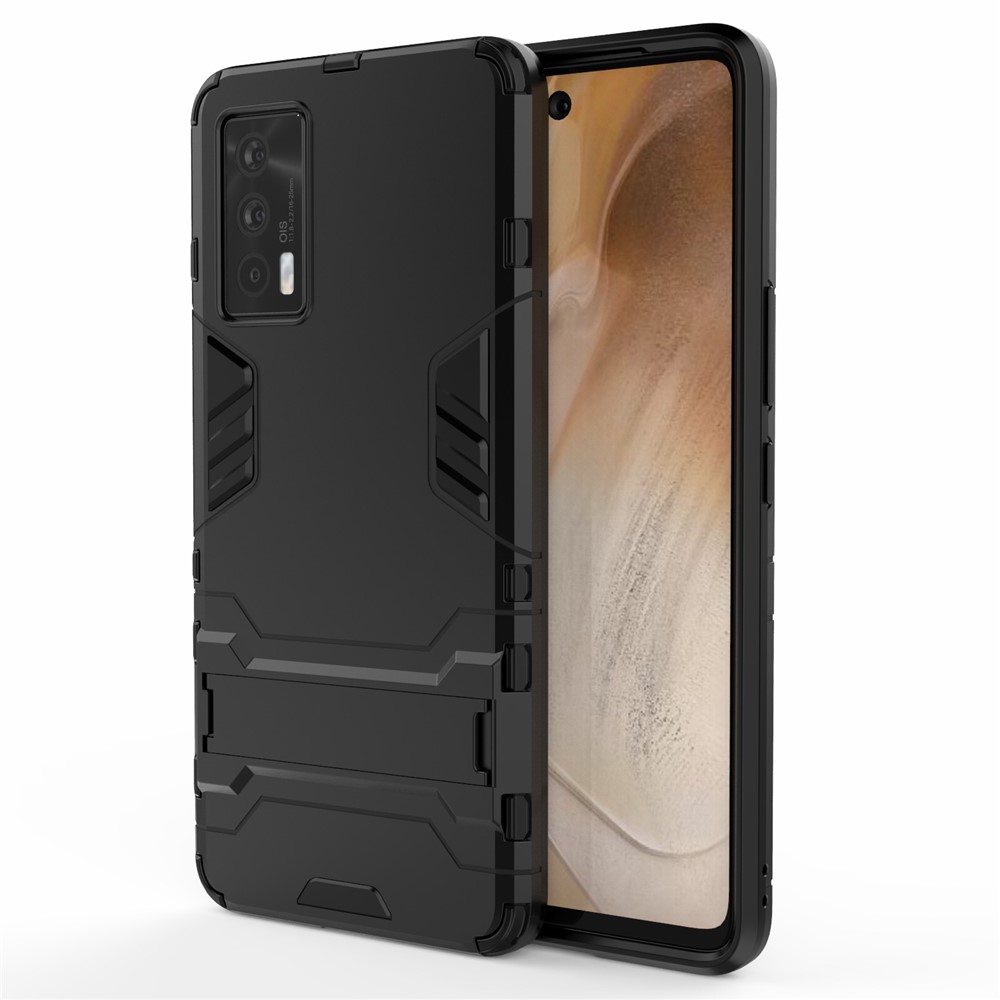 Kickstand Design 2 in 1 Hybrid Phone Protector Full Protection Cover Case for vivo iQOO Neo5 - Black-2
