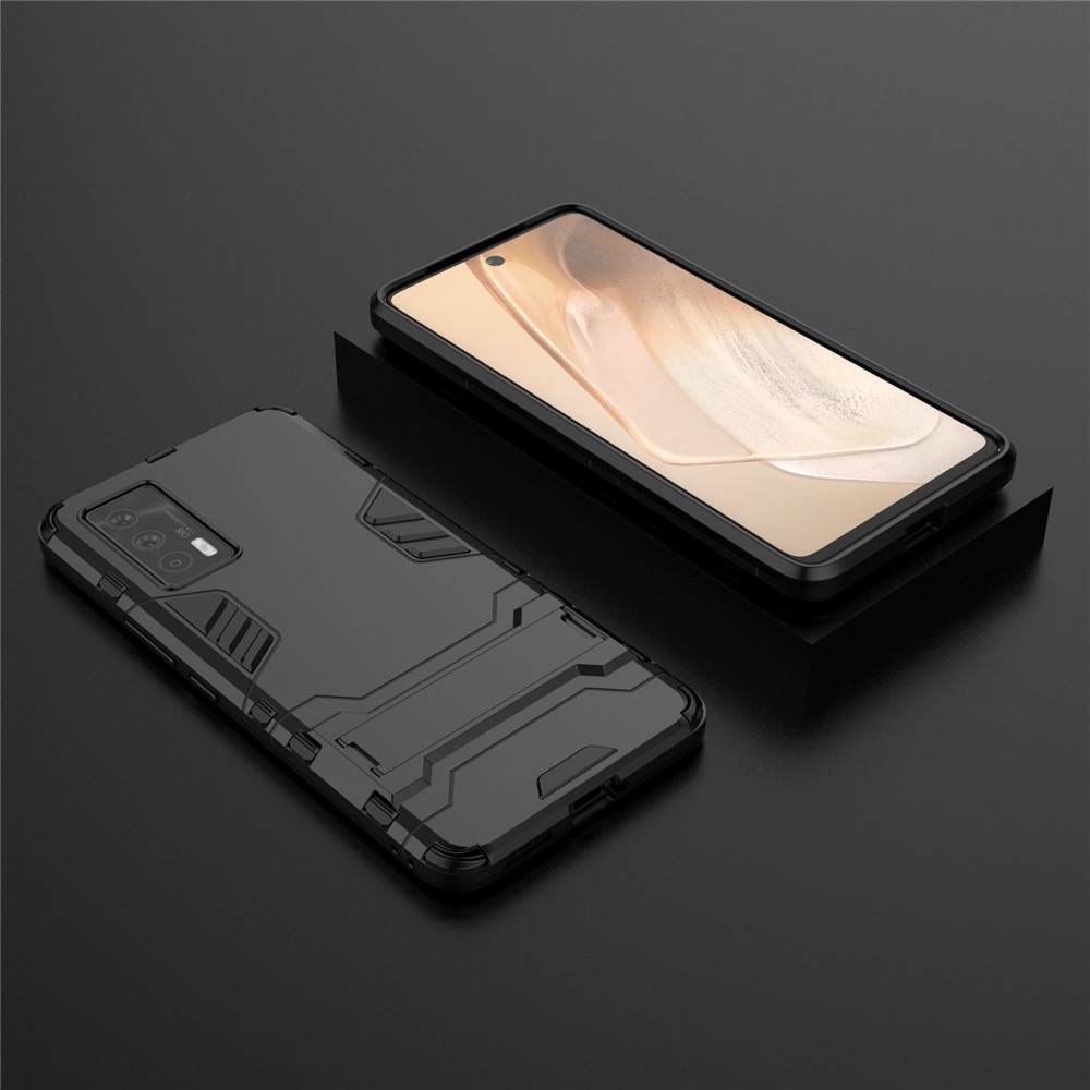 Kickstand Design 2 in 1 Hybrid Phone Protector Full Protection Cover Case for vivo iQOO Neo5 - Black-8