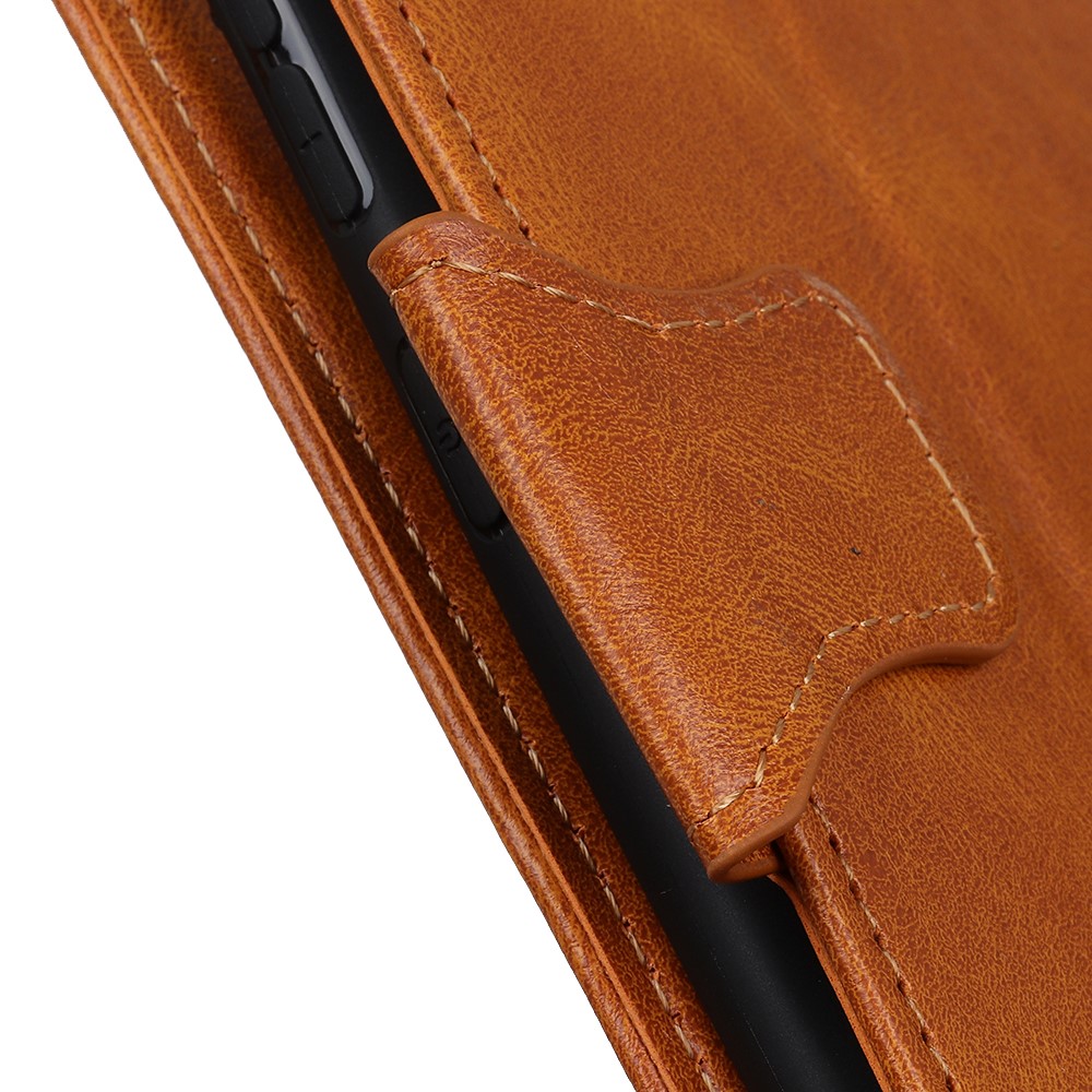 Crazy Horse PU Leather Wallet Stand Protector Cover for Oppo A54 5G/A93 5G/A74 5G - Brown-6
