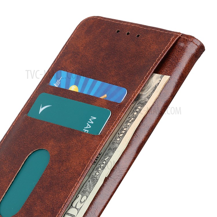 Auto-Absorbed Protective Case with Wallet and Stand for Oppo A93 5G/A54 5G/A74 5G - Brown-6