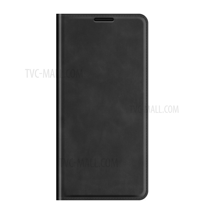Skin-Touch Auto-absorbed Leather Cover with Wallet Stand for Oppo A94/F19 Pro - Black-5