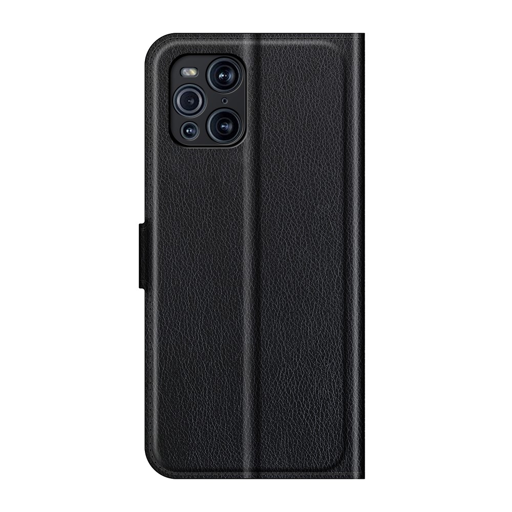 Litchi Skin Magnetic Leather Stand Case for Oppo Find X3 Pro / Oppo Find X3 - Black-3