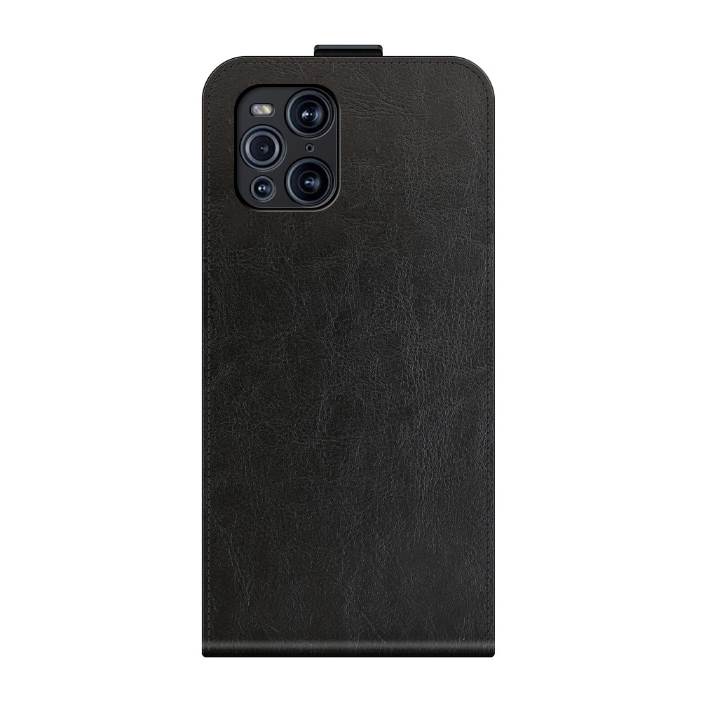 Crazy Horse Vertical Flip Leather Protective Case for Oppo Find X3 Pro/Find X - Black-3