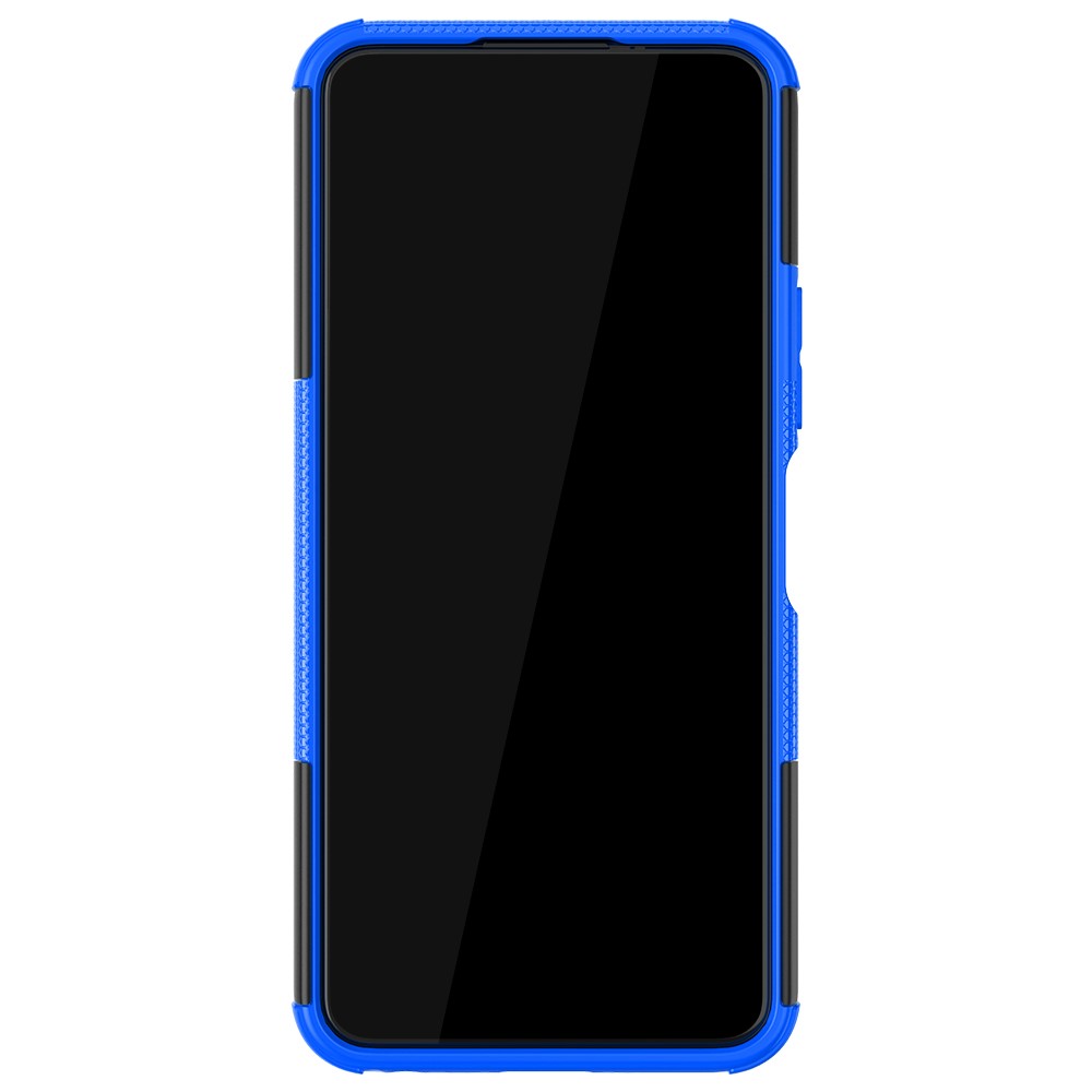 Kickstand Design 2-in-1 Tyre Pattern PC + TPU Combo Back Case for vivo Y20 / vivo Y20s / vivo Y11s / vivo Y12s - Blue-8