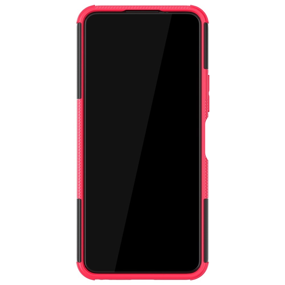 Kickstand Design 2-in-1 Tyre Pattern PC + TPU Combo Back Case for vivo Y20 / vivo Y20s / vivo Y11s / vivo Y12s - Rose-8