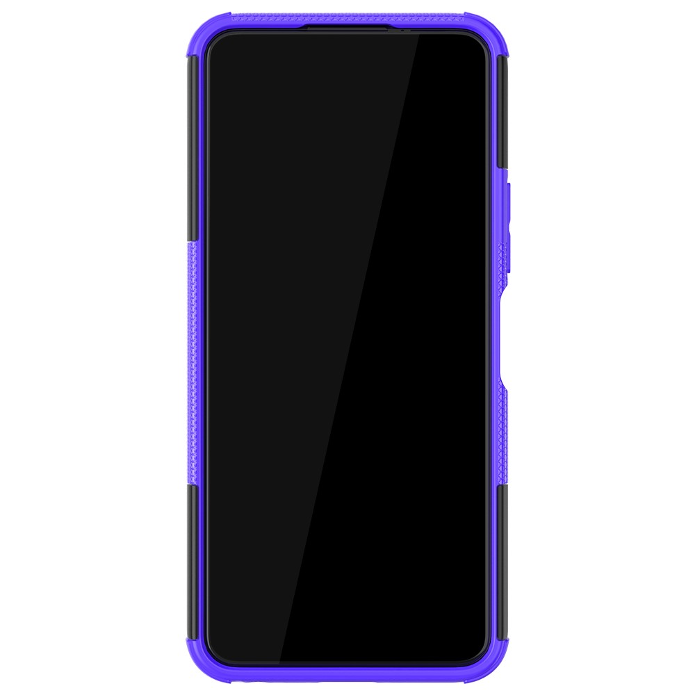 Kickstand Design 2-in-1 Tyre Pattern PC + TPU Combo Back Case for vivo Y20 / vivo Y20s / vivo Y11s / vivo Y12s - Purple-8