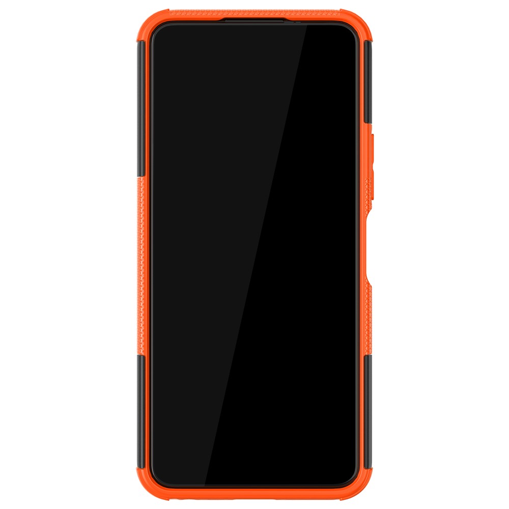 Kickstand Design 2-in-1 Tyre Pattern PC + TPU Combo Back Case for vivo Y20 / vivo Y20s / vivo Y11s / vivo Y12s - Orange-8