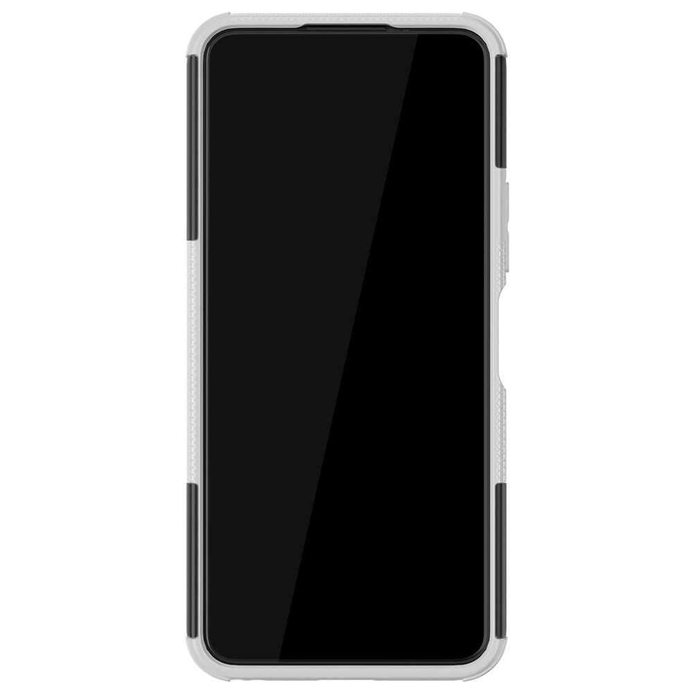 Kickstand Design 2-in-1 Tyre Pattern PC + TPU Combo Back Case for vivo Y20 / vivo Y20s / vivo Y11s / vivo Y12s - White-8