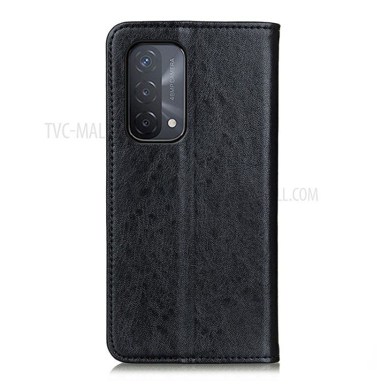 Auto-absorbed Crazy Horse Texture Leather Case Wallet Stand Shell for Oppo A93 5G/A54 5G/A74 5G - Black-3