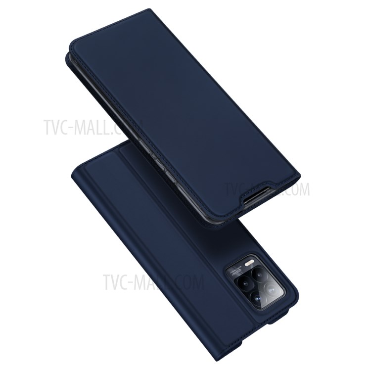 Skin-touch Feeling Leather Wallet Case Phone Cover with Supporting Stand for Realme 8/8 Pro - Blue-1