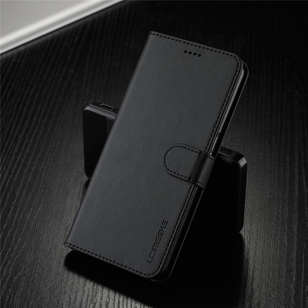 LC.IMEEKE Wallet Stand Leather Mobile Phone Case for Oppo A74 5G/A93 5G/A54 5G - Black-2