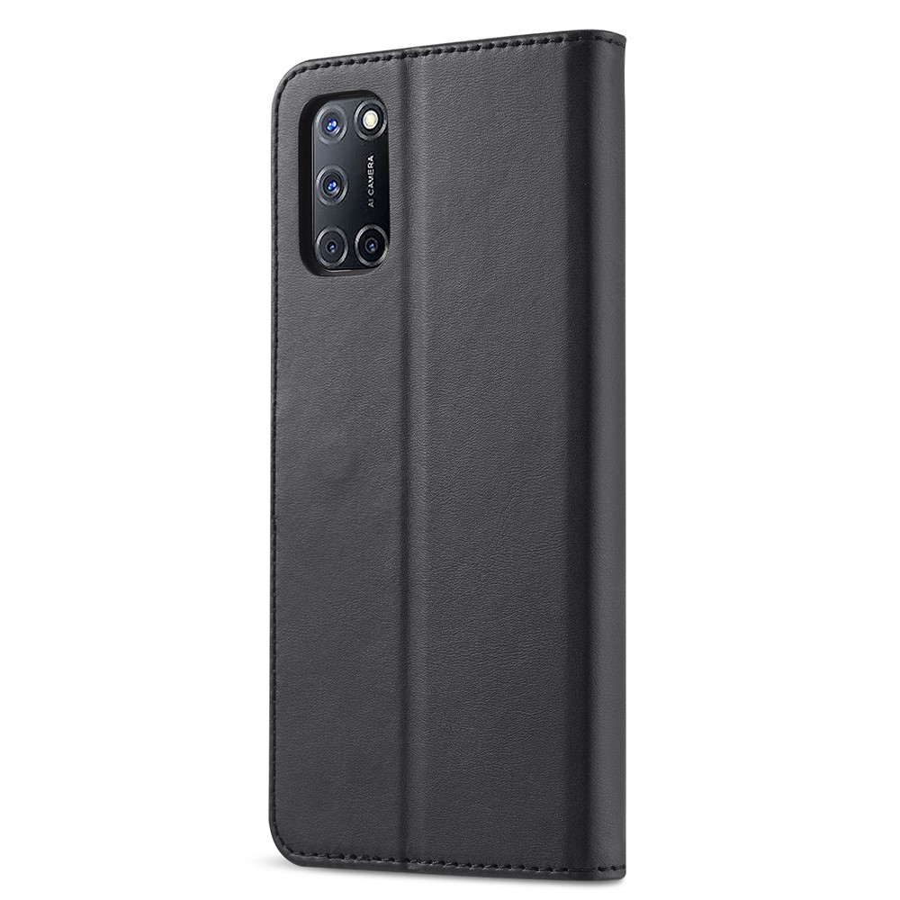 LC.IMEEKE Wallet Stand Leather Mobile Phone Case for Oppo A74 5G/A93 5G/A54 5G - Black-8