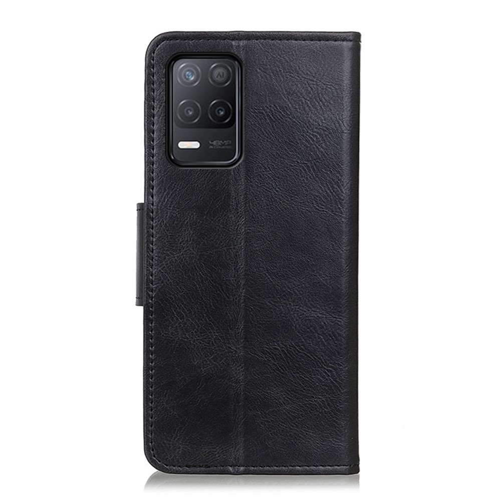 Crazy Horse Wallet Stand Leather Case for Realme V13 5G / Realme 8 5G - Black-4