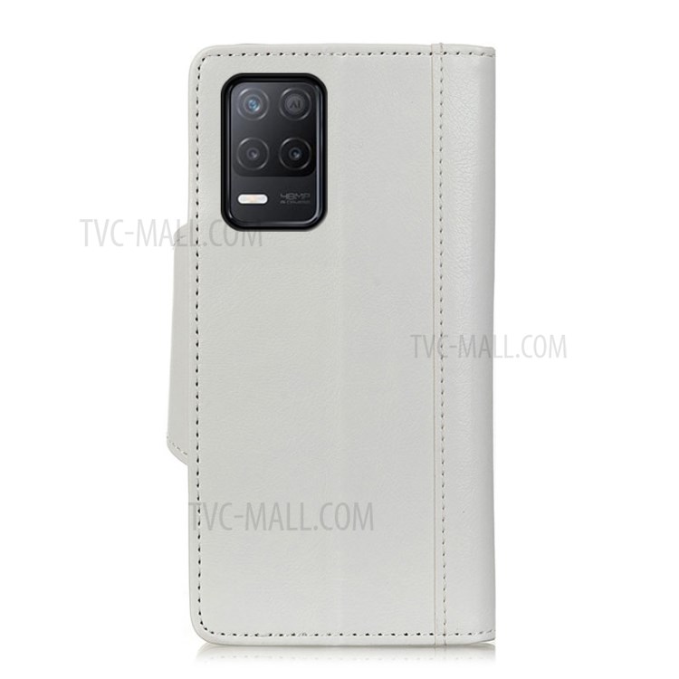 Full Protection Wallet Design PU Leather Phone Case with Stand for Realme V13 5G/8 5G - White-5