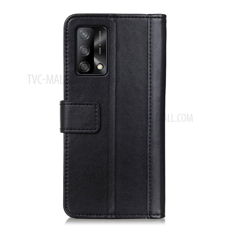 Leather Phone Stand Full Protection Cover Wallet Design Case for Oppo F19/A74 4G - Black-3