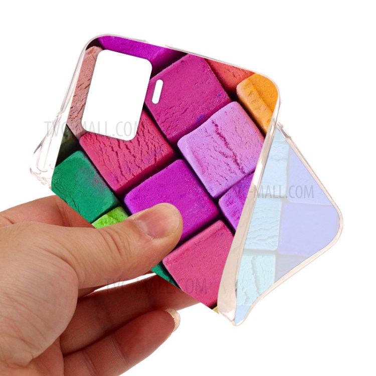 Full Protection Flexible TPU Phone Cover Case Cover with Pattern Printing for Oppo A94 - Exquisite Flower-2