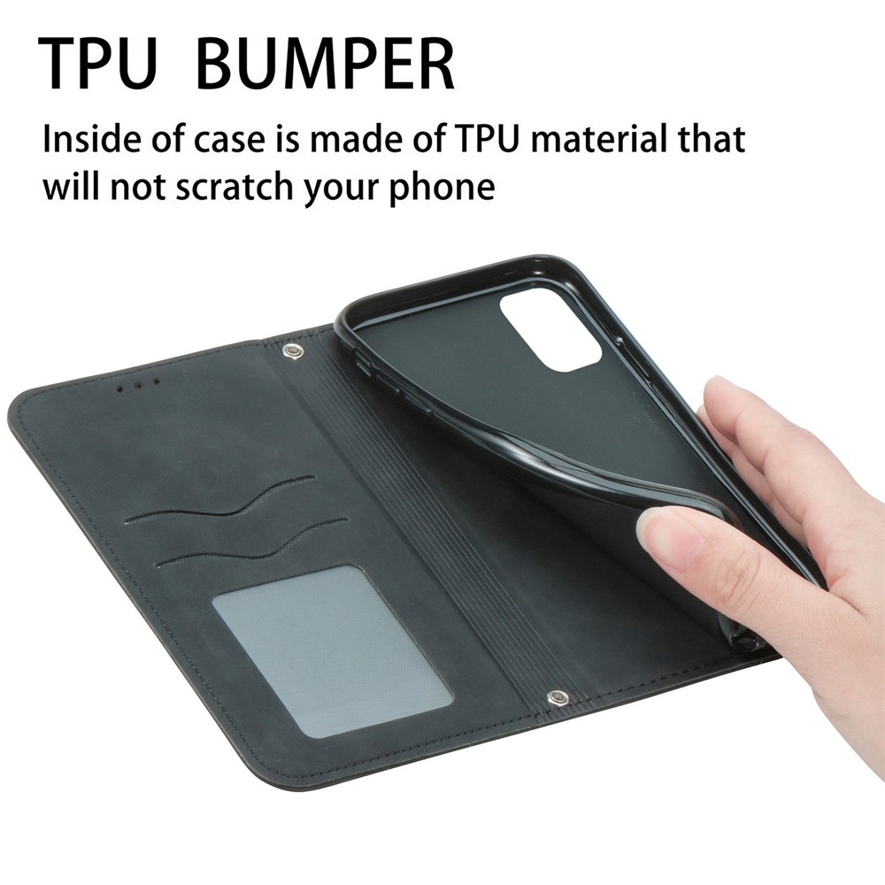 Auto-absorbed Vintage PU Leather Phone Casing for Oppo Find X3 Pro - Black-6