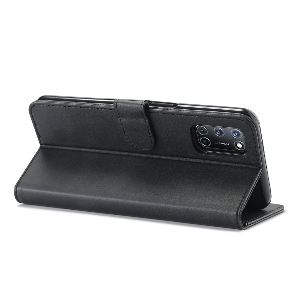 LC.IMEEKE Wallet Stand Leather Phone Casing Shell for Oppo A55 5G/A54 4G - Black-12