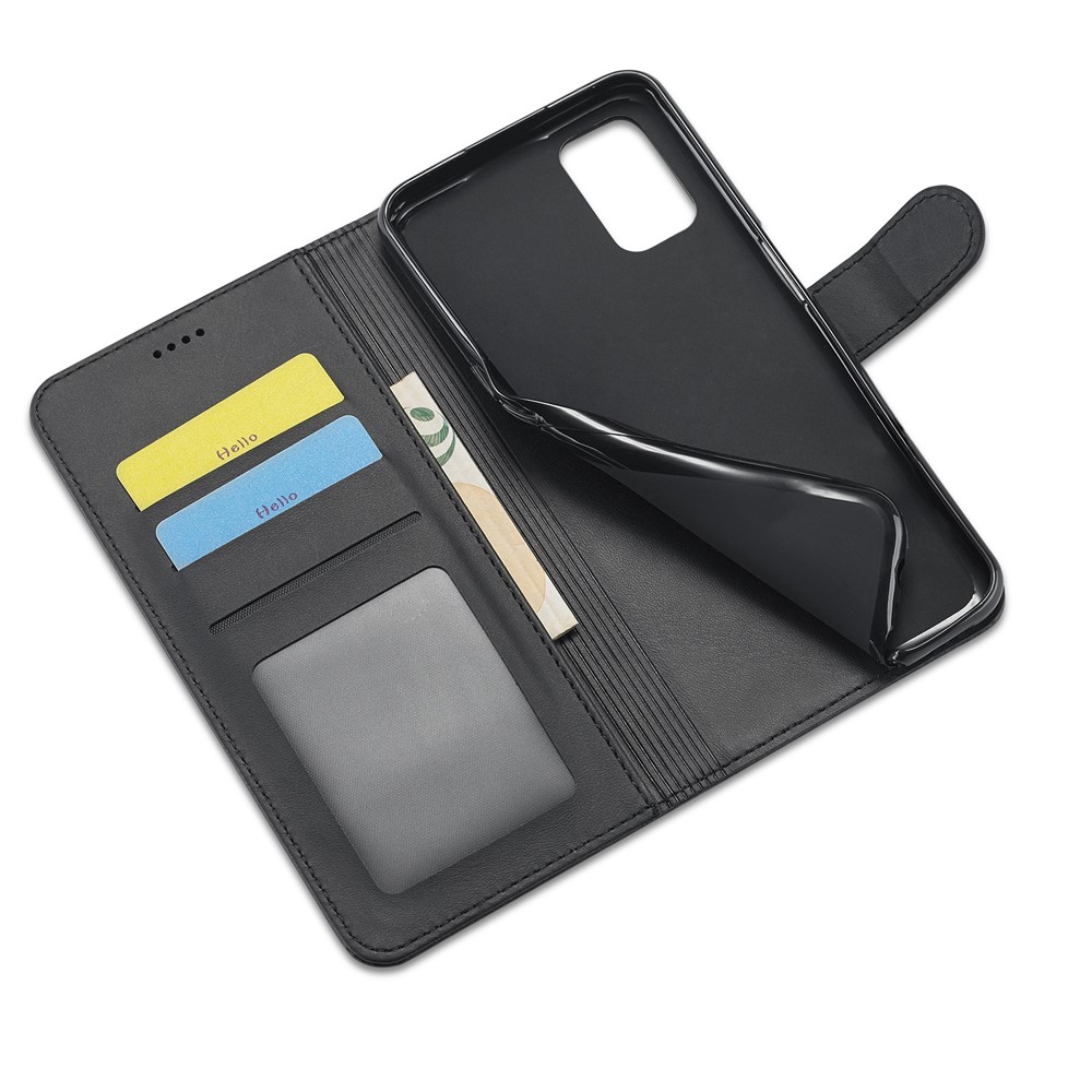 LC.IMEEKE Wallet Stand Leather Phone Casing Shell for Oppo A55 5G/A54 4G - Black-13