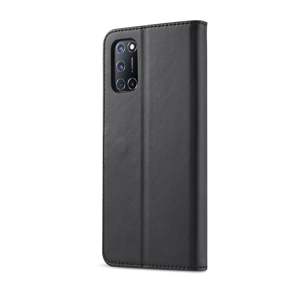 LC.IMEEKE Wallet Stand Leather Phone Casing Shell for Oppo A55 5G/A54 4G - Black-14