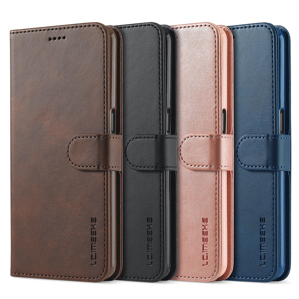LC.IMEEKE Wallet Stand Leather Phone Casing Shell for Oppo A55 5G/A54 4G - Black-16