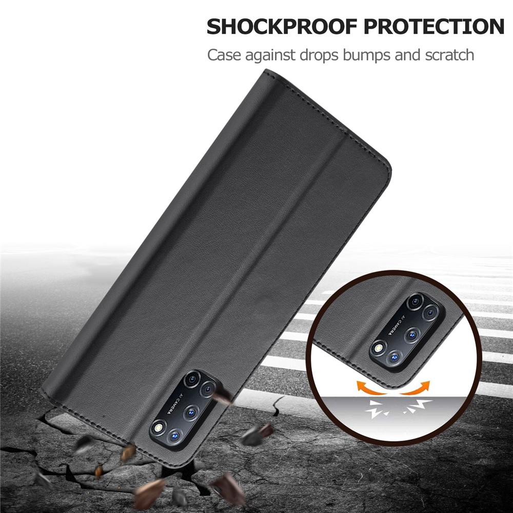 LC.IMEEKE Wallet Stand Leather Phone Casing Shell for Oppo A55 5G/A54 4G - Black-5