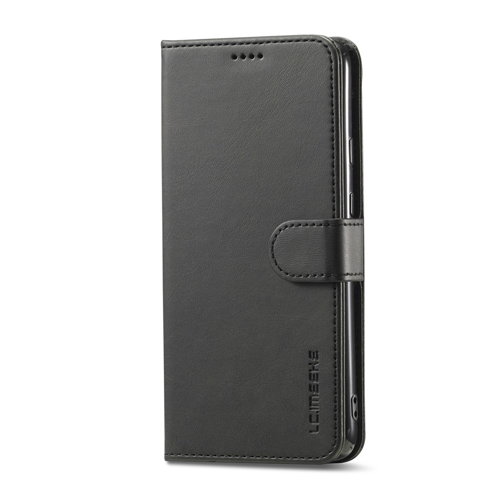 LC.IMEEKE Wallet Stand Leather Phone Casing Shell for Realme C21/C20 - Black-15