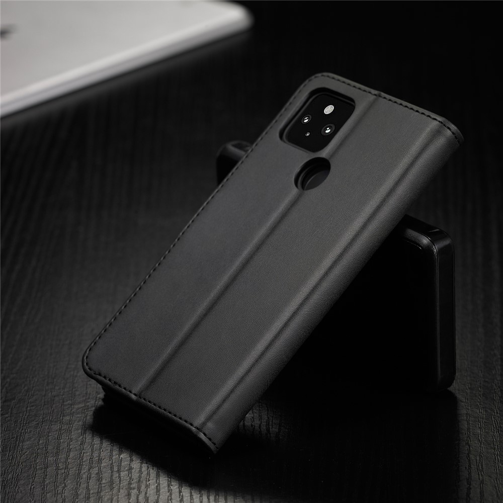 LC.IMEEKE Wallet Stand Leather Phone Casing Shell for Realme C21/C20 - Black-2