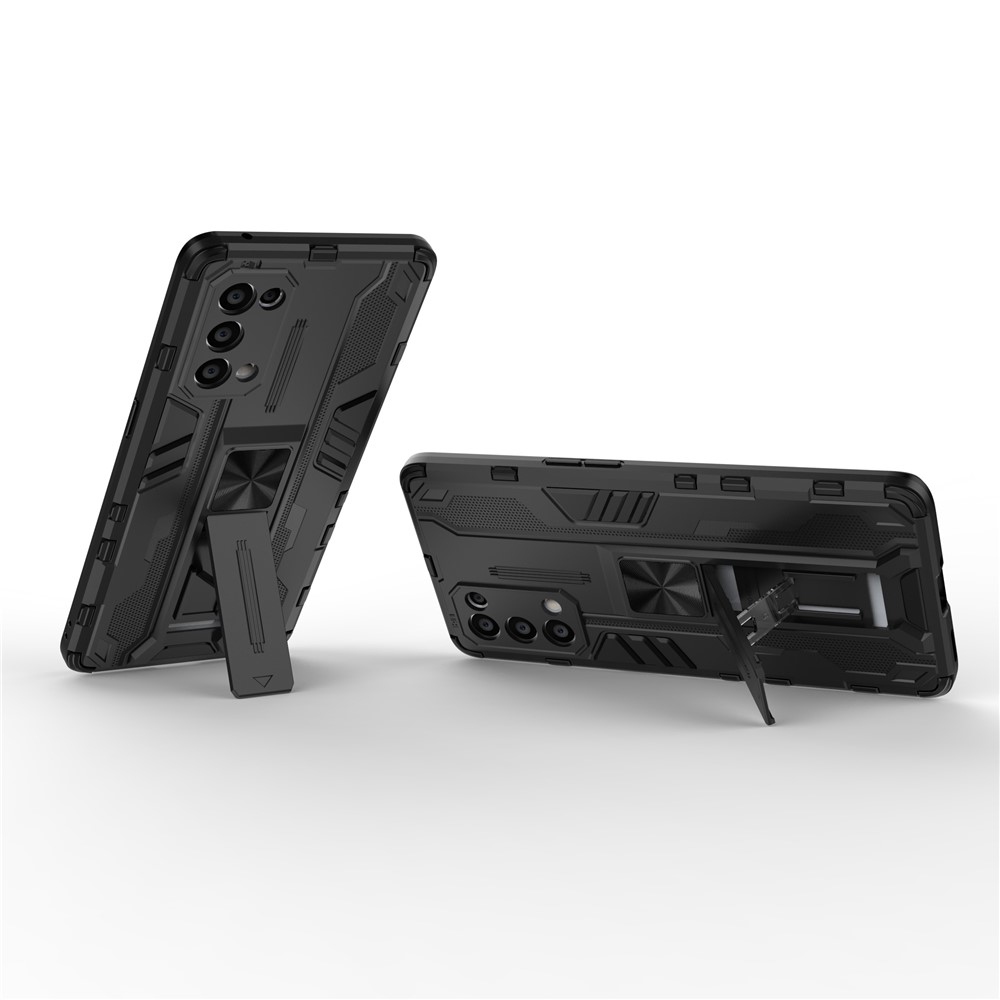 PC + TPU Phone Case Shockproof Protective Cover with Kickstand for Oppo Reno5 Pro 5G - Black-3