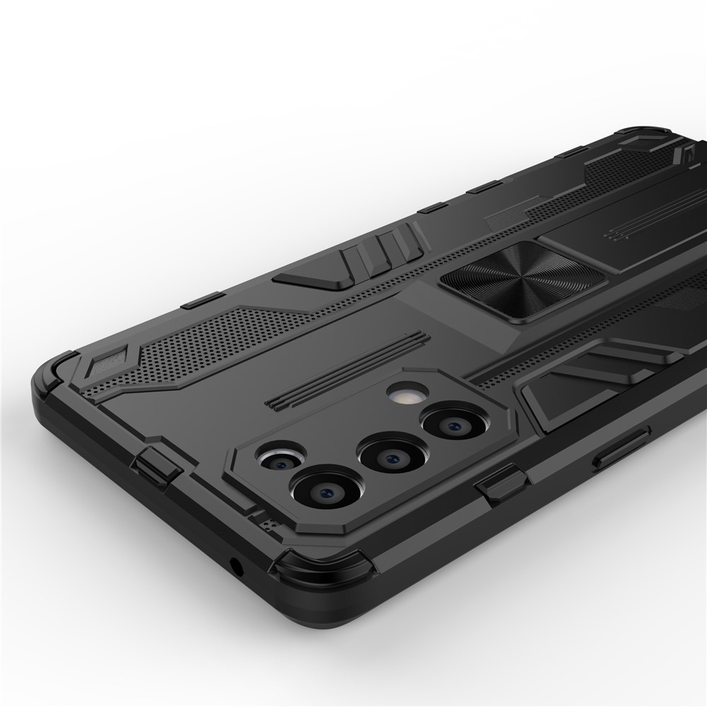 PC + TPU Phone Case Shockproof Protective Cover with Kickstand for Oppo Reno5 Pro 5G - Black-9