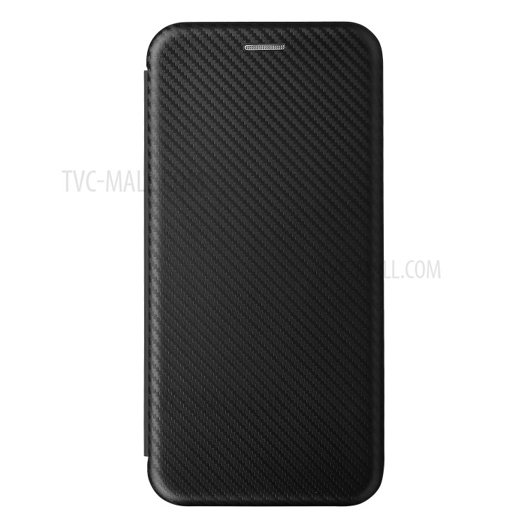 Stand Cover for Oppo A54 4G Auto-absorbed Carbon Fiber Texture Leather Case - Black-12