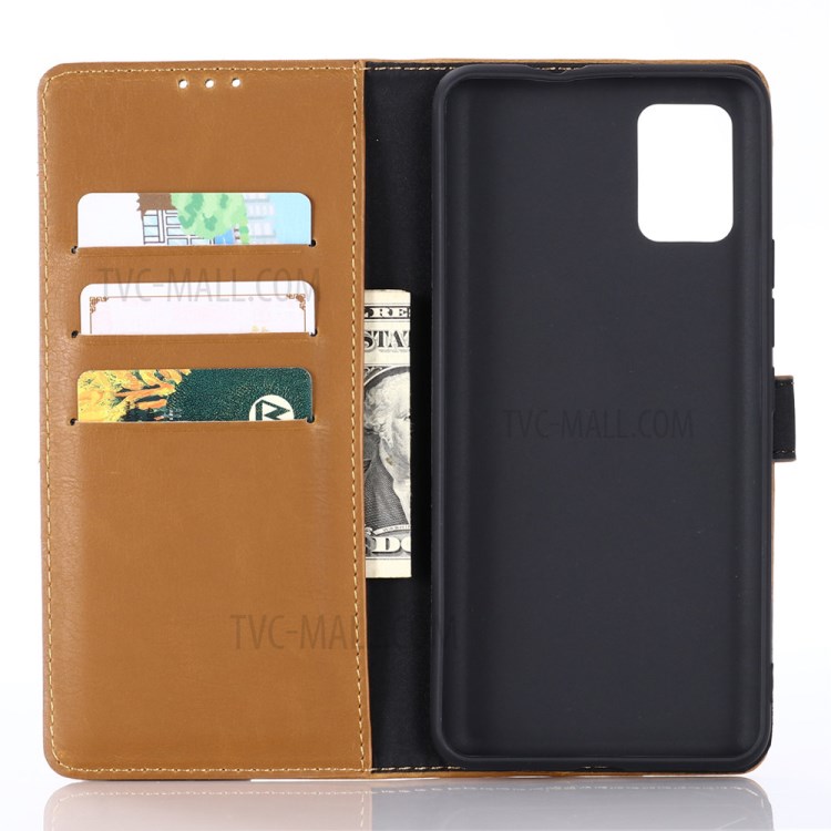 Retro Style Crazy Horse Texture Leather Cover with Wallet Case Design for Oppo Find X3 Pro - Brown-8