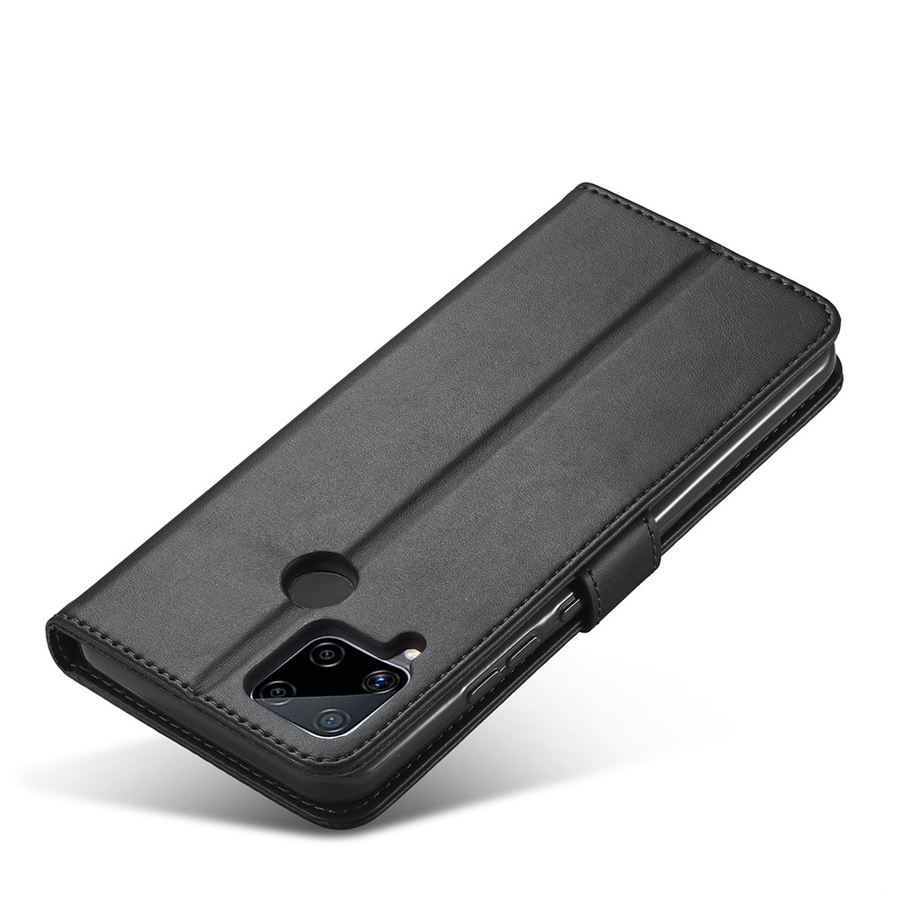LC.IMEEKE Wallet Stand Design Phone Full Protection Leather Shell Case for Realme C15/C12/C25 - Black-11