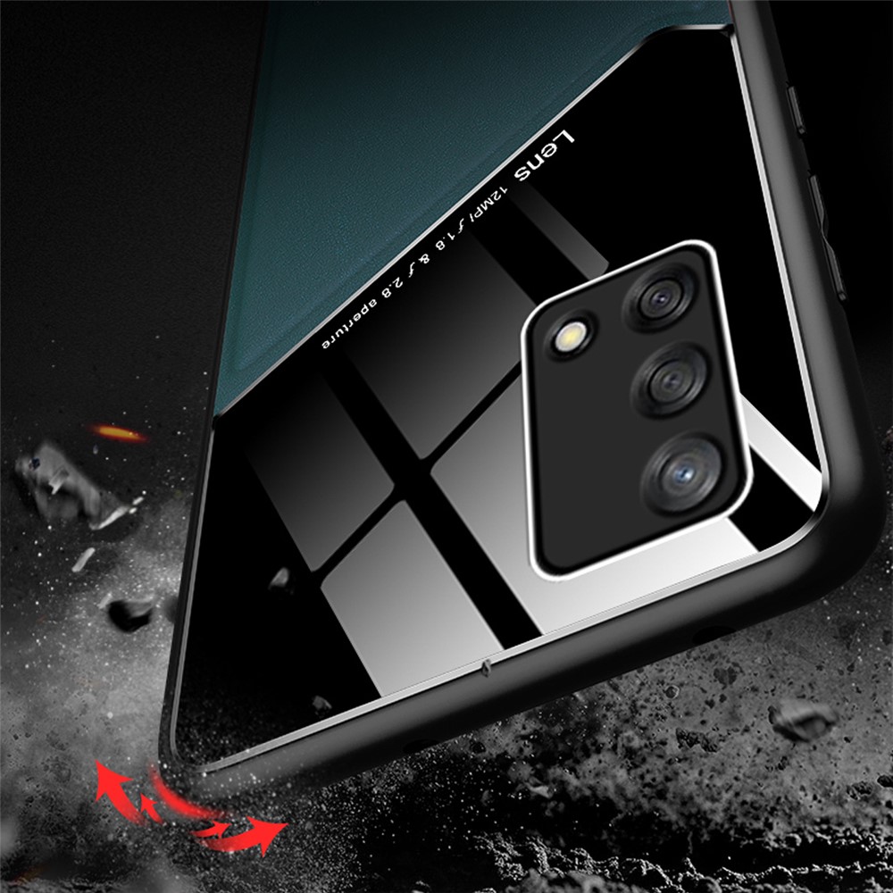 Precise Cut-Out Leather Coated Hybrid Case with Metal Sheet Inside for Oppo A74 4G - Green-4