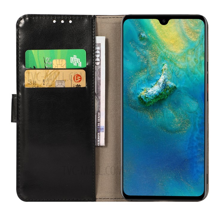 Wallet Stand Design Pattern Printing Leather Protector Cover for Oppo A55 5G/A53s 5G Case - Black Wolf-2