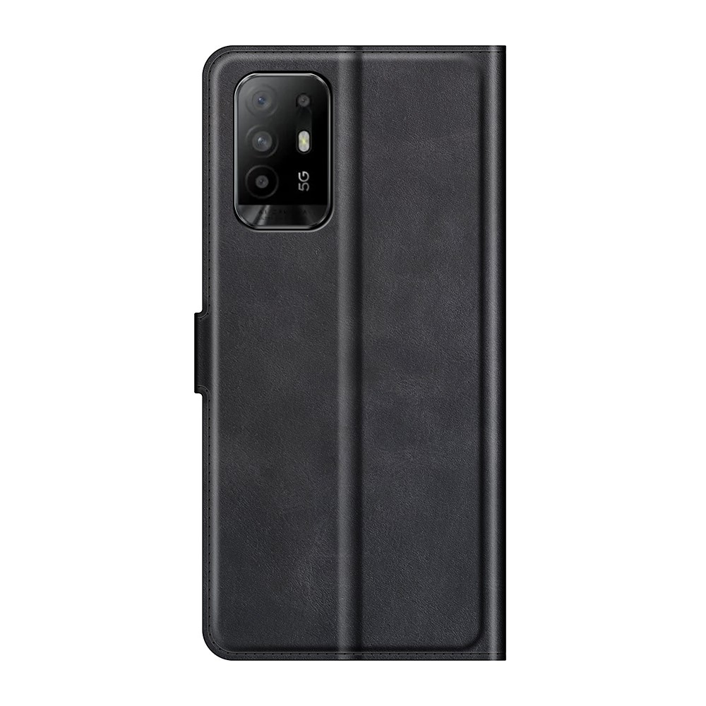 Magnetic Clasp Shockproof Phone Case Wallet Stand Flip Leather Cover for Oppo A94 5G - Black-3