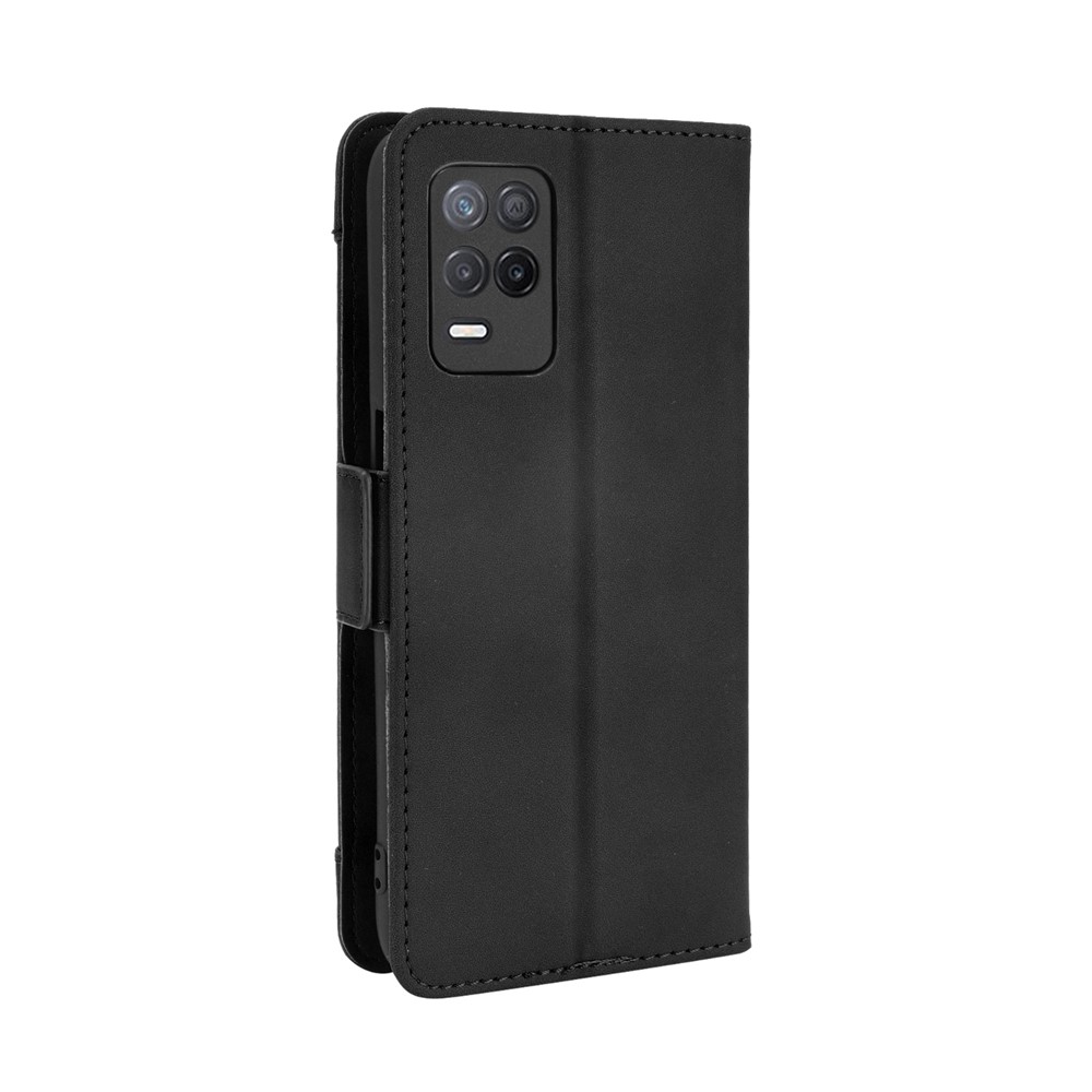 Multiple Card Slots Design Wallet Stand Leather Phone Case for Realme V13 5G/8 5G - Black-4