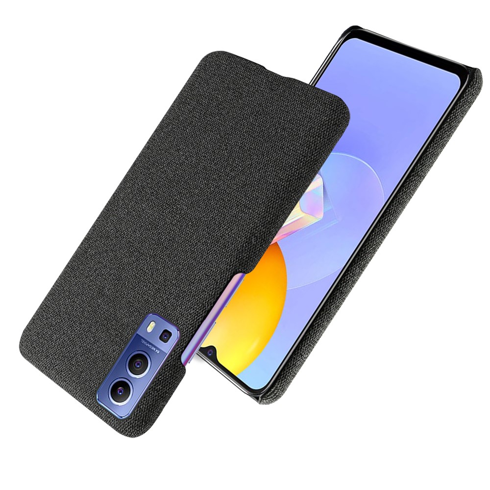 KSQ Cloth Texture Plastic Case for vivo Y72 5G - Black-6