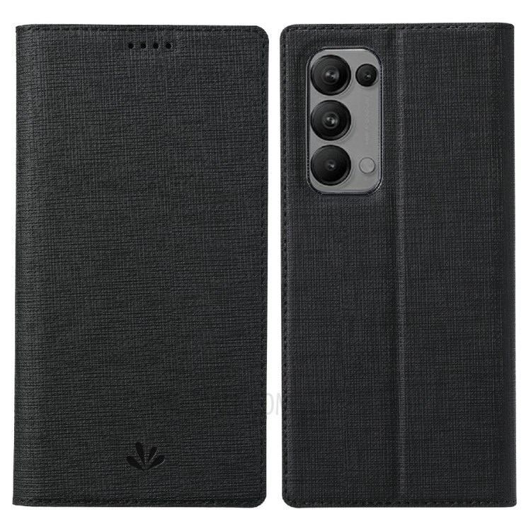 VILI DMX Series Leather Protector Stand Cover with Card Holder for Oppo Reno5 Pro+ 5G - Black-1