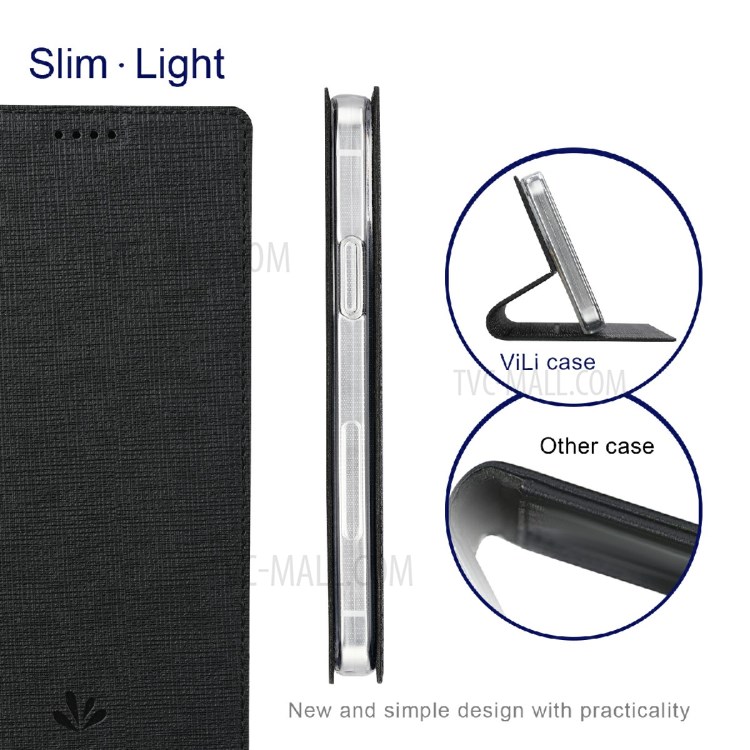 VILI DMX Series Leather Protector Stand Cover with Card Holder for Oppo Reno5 Pro+ 5G - Black-4