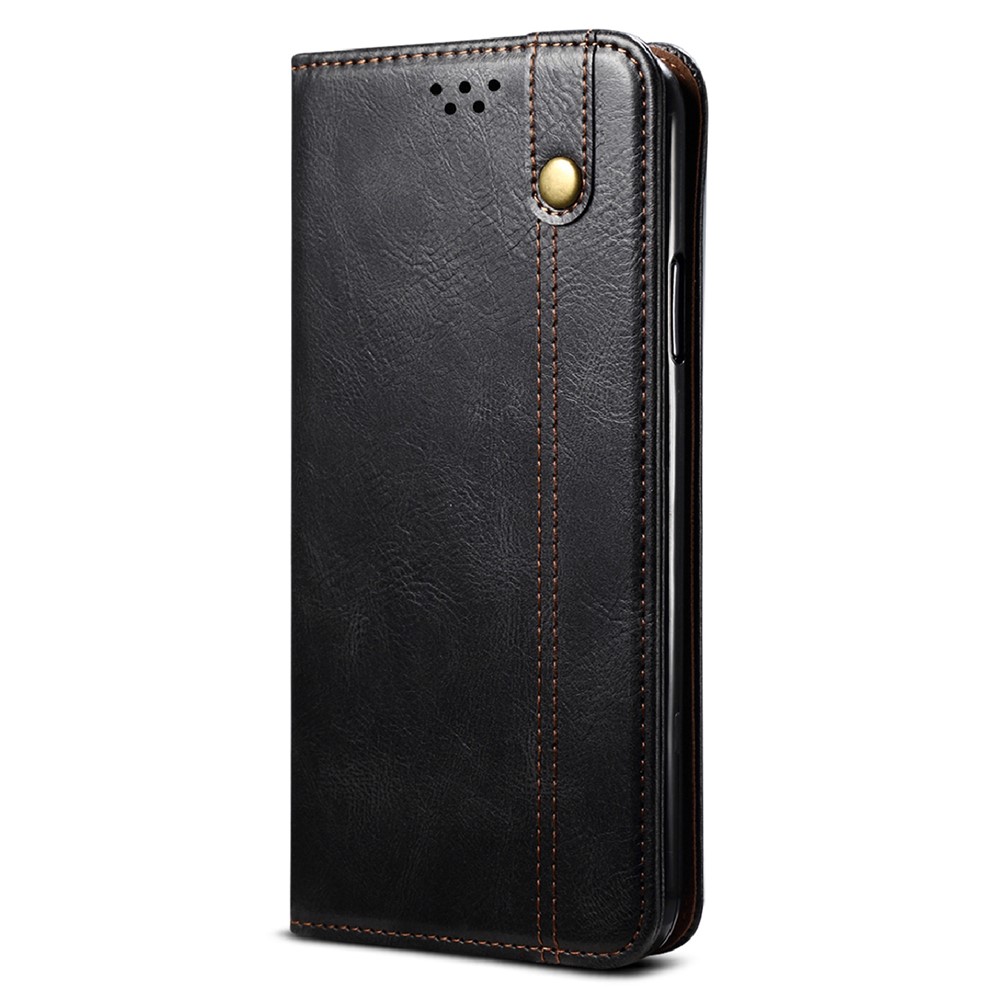 TPU + PU Leather Waxy Crazy Horse Texture Cellphone Cover for vivo V21 4G/5G - Black-2