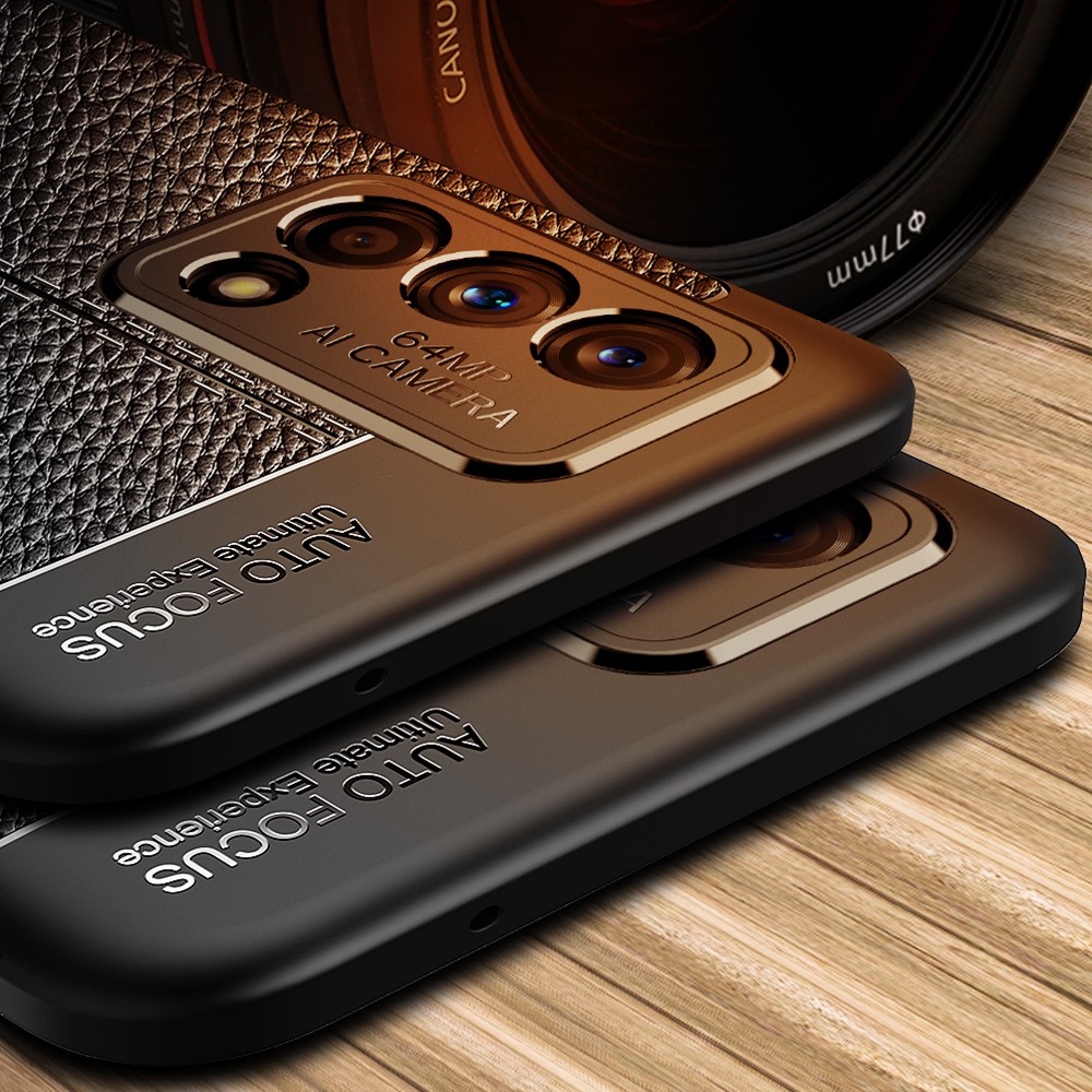 Flexible TPU Litchi Texture Phone Case Protective Cover for Oppo K9 - Black-11